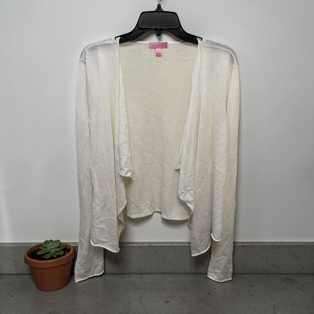 Lilly Pulitzer White Woman's Sweater Whimsycore Fairycore Boho Indie Sz XL Cover